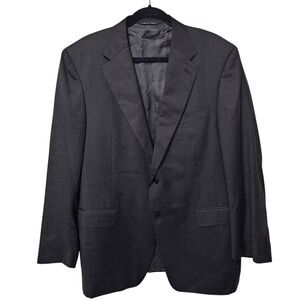 Canali Men 56R Wool Sport Coat Charcoal Gray Blazer Jacket Classic Made in Italy